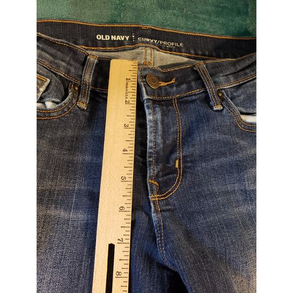 Old Navy Jeans Size 4 Womens Blue Pants Stretch Mid Rise Curvy Bootcut Flare - Picture 7 of 12